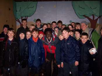 Sevenoaks Scouts with Andy from Blue Peter and the Chief Scout